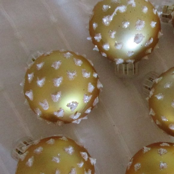 Vtg Y2K IKEA gold ornaments / set of 8 - Picture 6 of 6